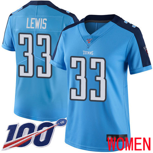 Tennessee Titans Limited Light Blue Women Dion Lewis Jersey NFL Football 33 100th Season Rush Vapor Untouchable
